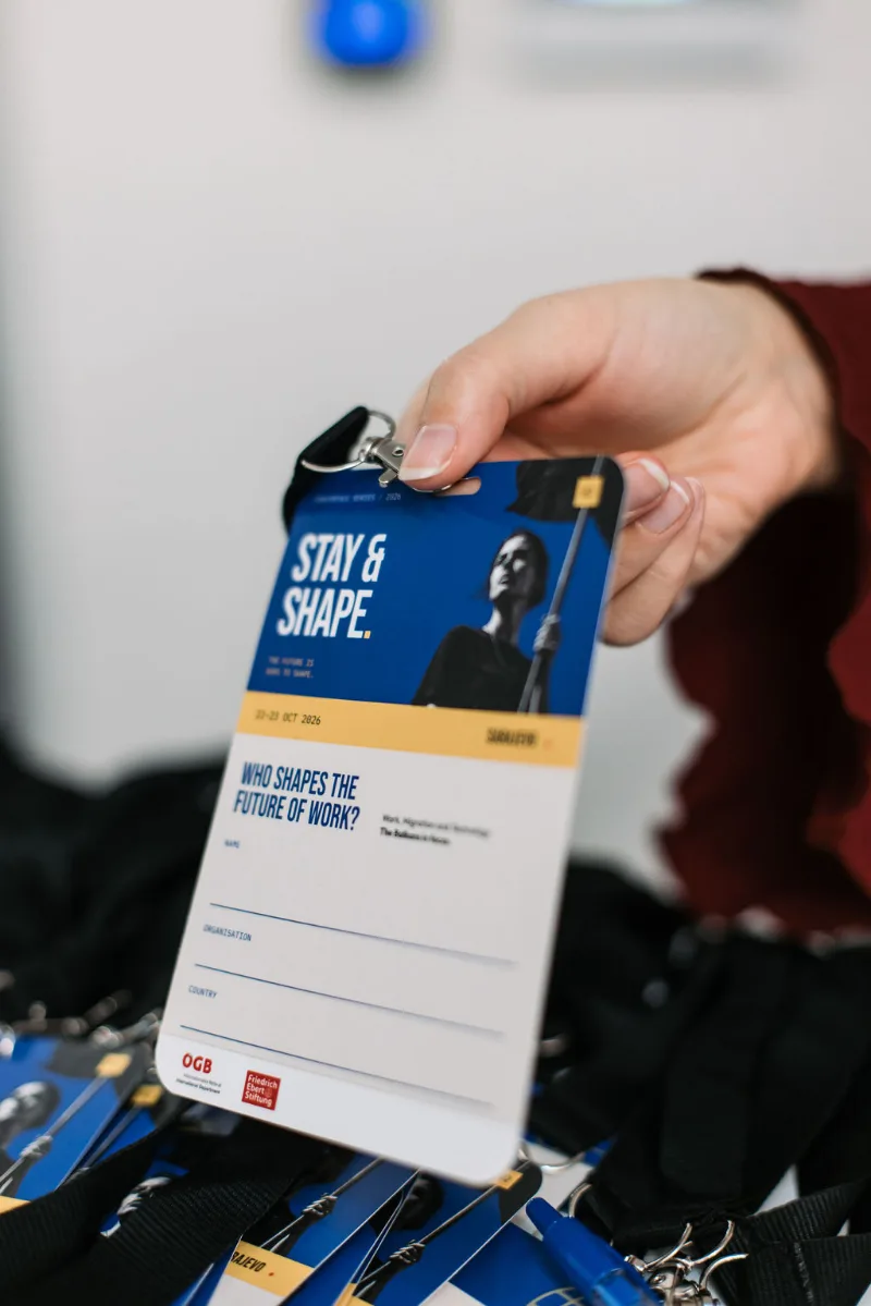 Stay & Shape conference badges for Sarajevo