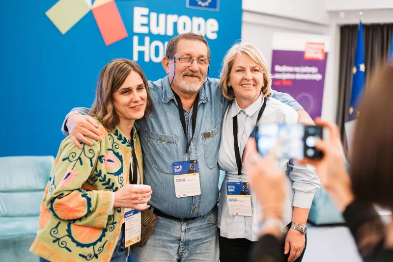 A shared moment at Europe House