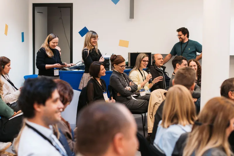 A participant contributes to the discussion