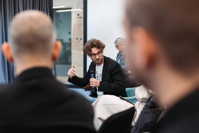 A participant contributes to the discussion