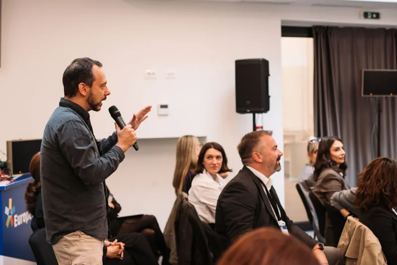 A participant contributes to the discussion