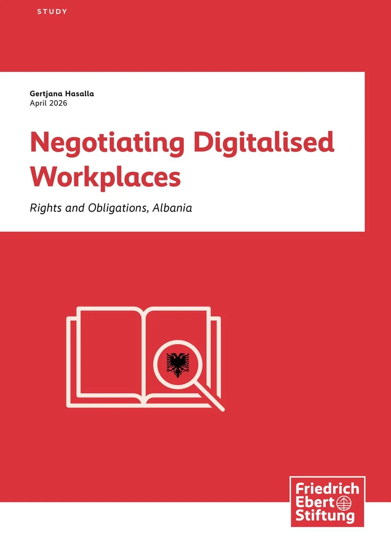 Cover of Negotiating digitalised workplaces: rights and obligations, Albania